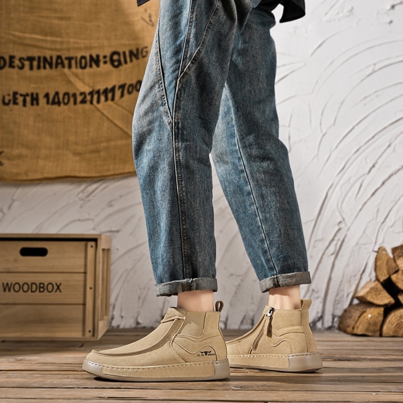 Autumn Side Zipper Vgenuine Leather Non-slip Work Shoes — изображение 5