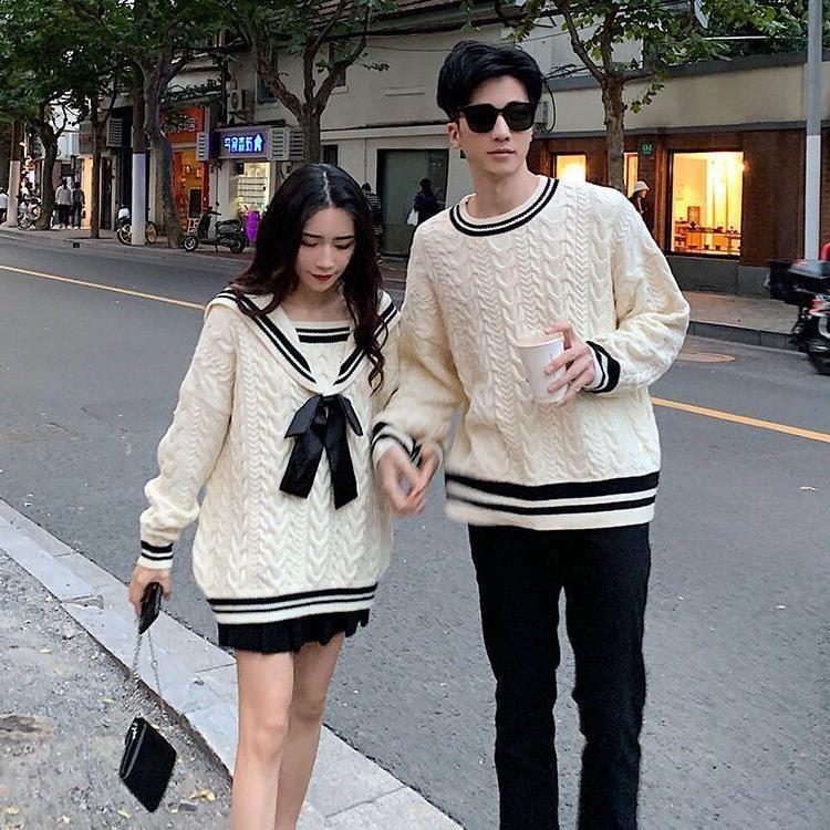 Versatile Color-blocking Ins Japanese-style Preppy Fashion Pullover Top - Image 2