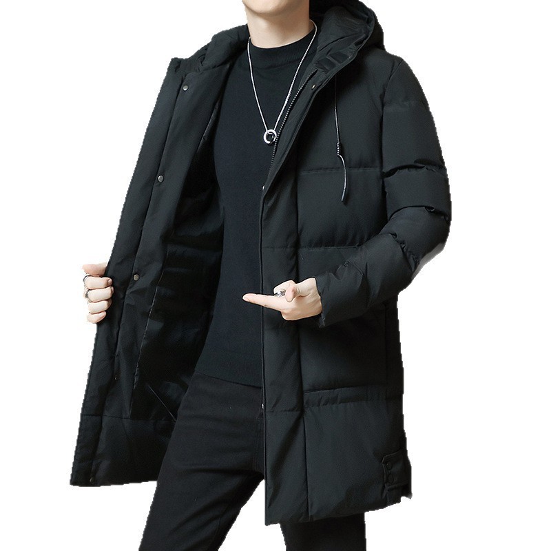 Men's Winter Leisure Warm Hooded Plus Size Men's Cotton Clothing - Image 2