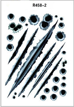 Simulation Bullet Hole Scratches Cover Decorative Car Stickers Cracks Modified 3d Creative Waterproof — изображение 6