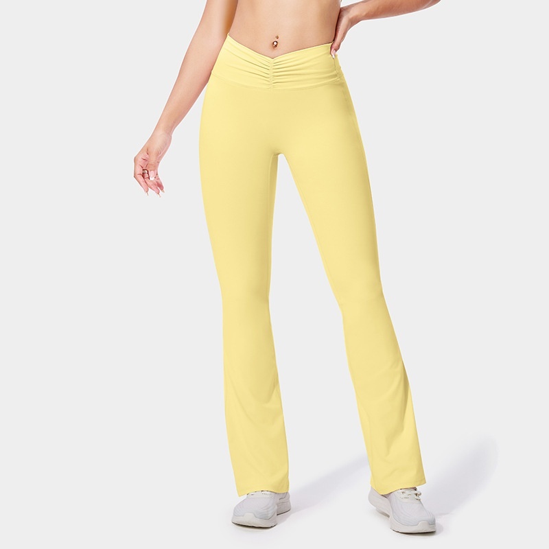 Fitness Pants Women's No Embarrassment Line Stretch Yoga Pants Tight Bootcut Pants — изображение 7