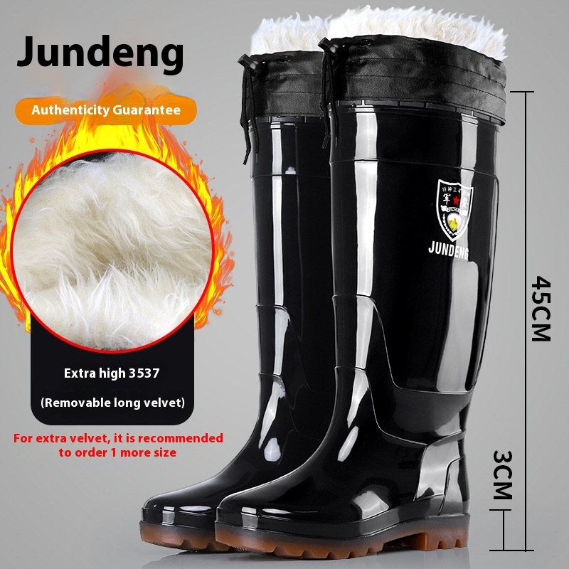 Rain Boots Men's Over The Knee Stockings High Tube Rubber Shoes - Image 8