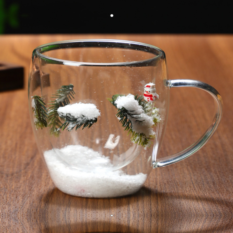 Christmas High Borosilicate Heat-resistant Double Layer Glass Cup – Bild 8