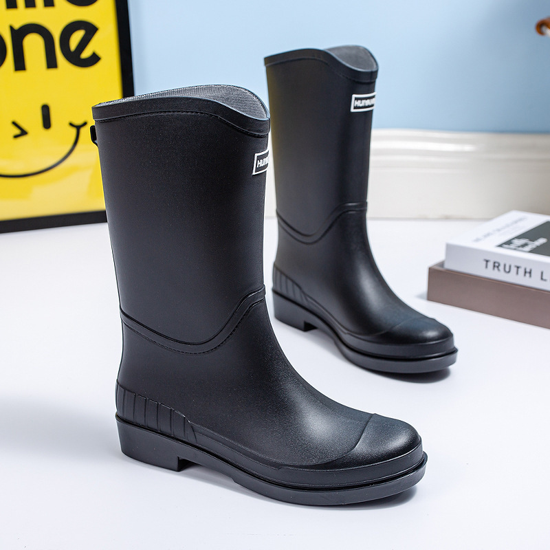 Women's Long Rain Boots Mid-calf Waterproof Shoes New - Image 3