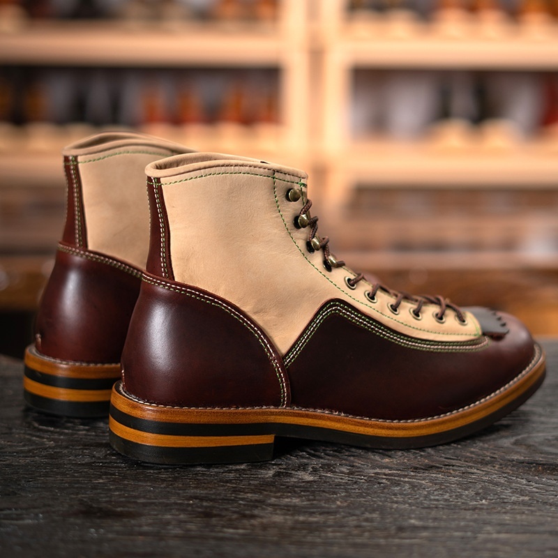 Male American Retro Motorcycle Boots - Image 4