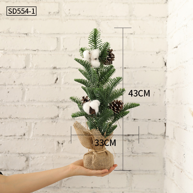 Desktop Christmas Tree Small Mini Ornaments Potted Plants – Bild 4