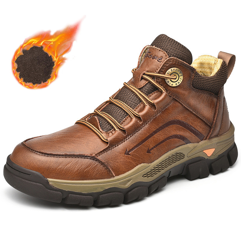 Lace-up Bull-toe Shoes Hiking Shoes Low-top Casual Work Shoes - Image 4