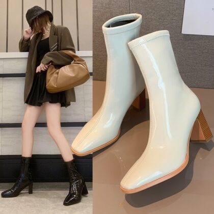 White French Style Autumn And Winter Mid-calf Fashion Snow Boots