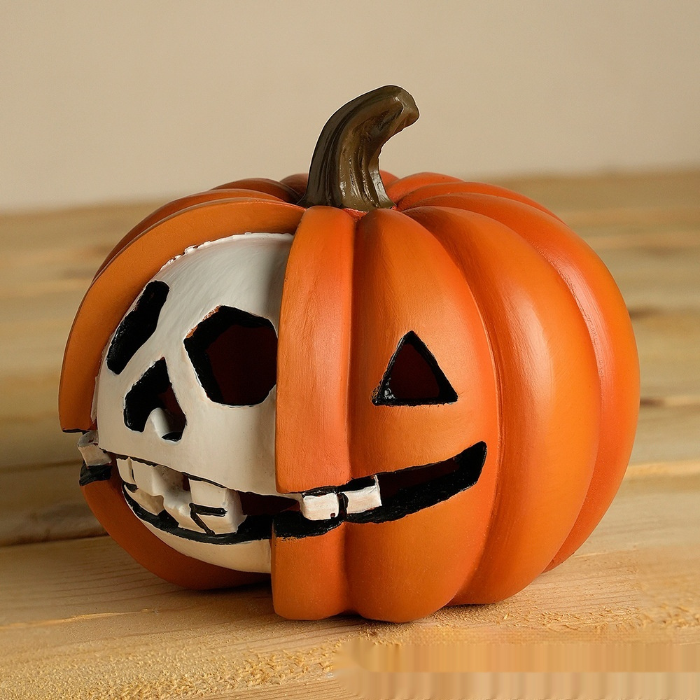 Resin Crafts Pumpkin Skull Grimace Ornaments - Image 2