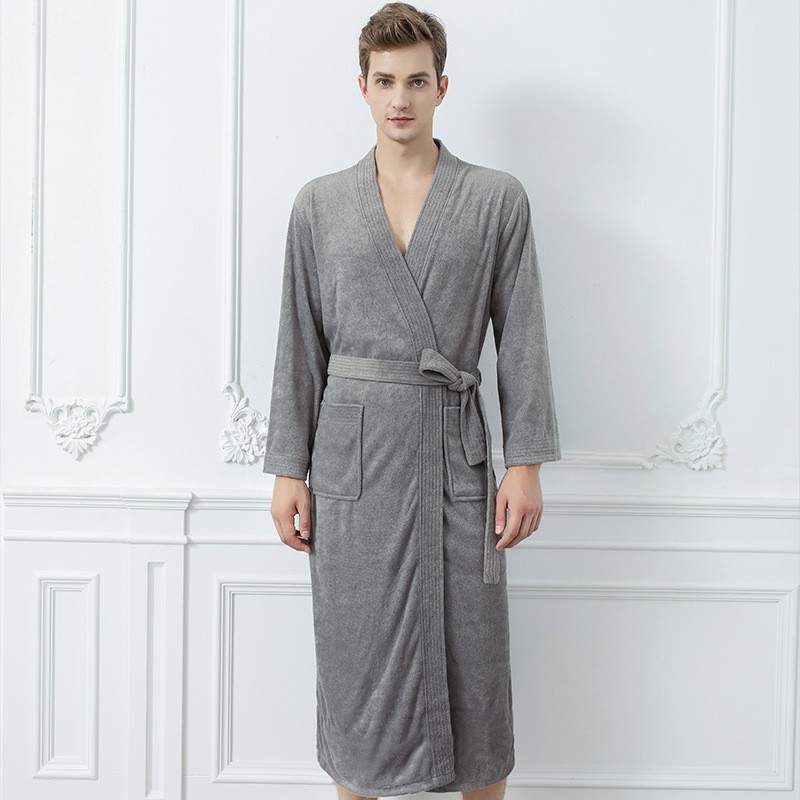 Four Seasons Towel Bathrobe Japanese And Korean Men's Bathrobe Beauty Salon Hotel Same Style Couple Cross-border — изображение 4