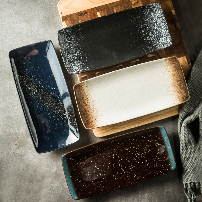 Japanese Ceramic Plates Sushi Dish Tableware Tray Cutlery — изображение 2