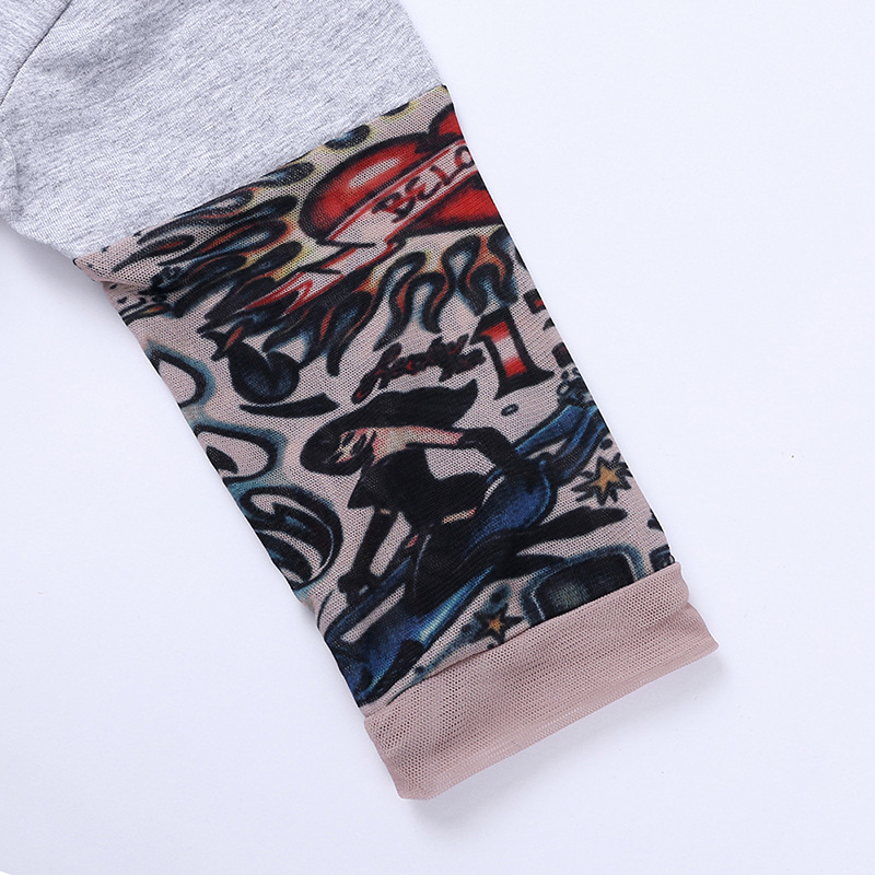 Kids Long Sleeve Tattoo One-piece Romper Baby Flower Arm Romper Clothes – Bild 6