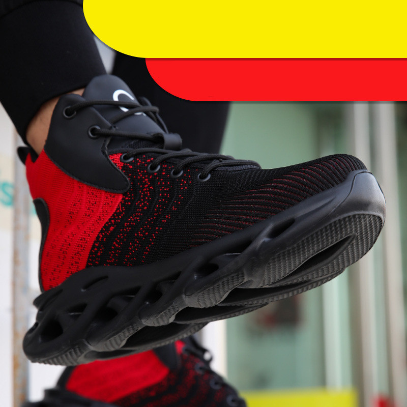Flying Woven High-top Safety Shoes Men's Breathable Lightweight Safety Shoes – Bild 4