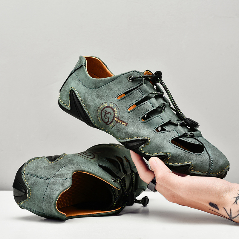 Plus Size Men's Casual Hollow Beach Sandals - Image 7