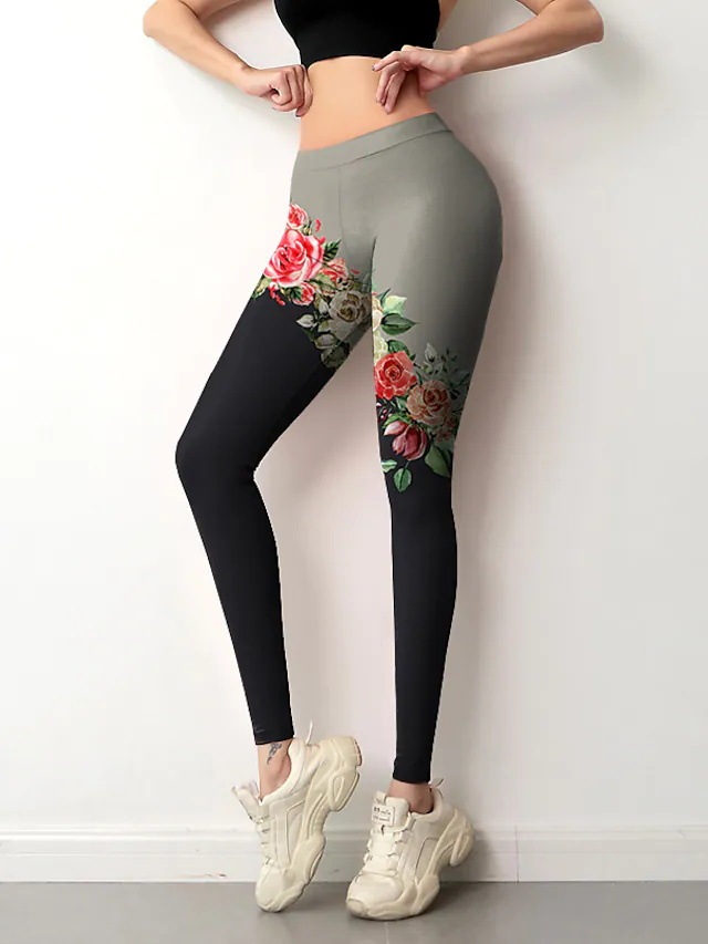 Positioning Flower Bottoming Sports Yoga Pants - Image 10