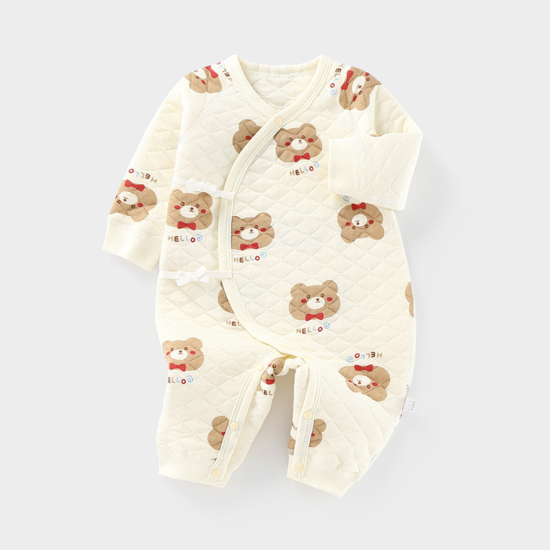 Padded Long Sleeve Baby Onesie - Image 7