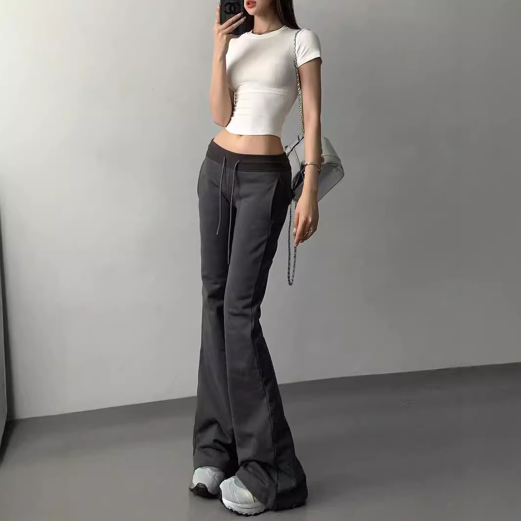 Women's Casual Flared Pants Low Waist Yoga Pants