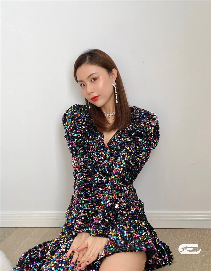 Irregular Bead Sequined Fish Tail Dress — изображение 6