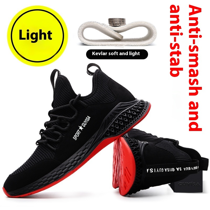 Labor Protection Shoes Anti-smashing And Anti-stab Safety Shoes Non-slip Comfortable Comfortable Protective Footwear Work Shoes - Image 4