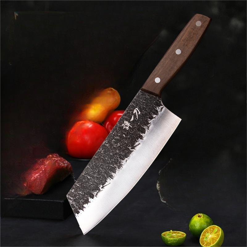 Old Fashioned Carved Chinese Kitchen Knife - Image 2