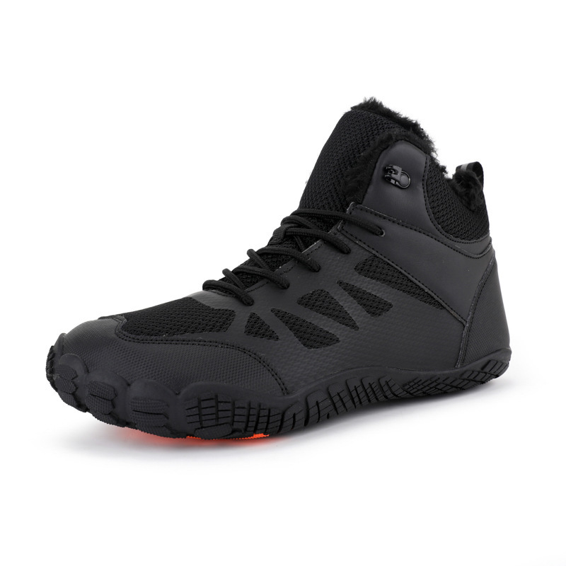 Outdoors Breathable Five-finger Couple Cotton-padded Shoes With Velvet Snow Boots - Image 7