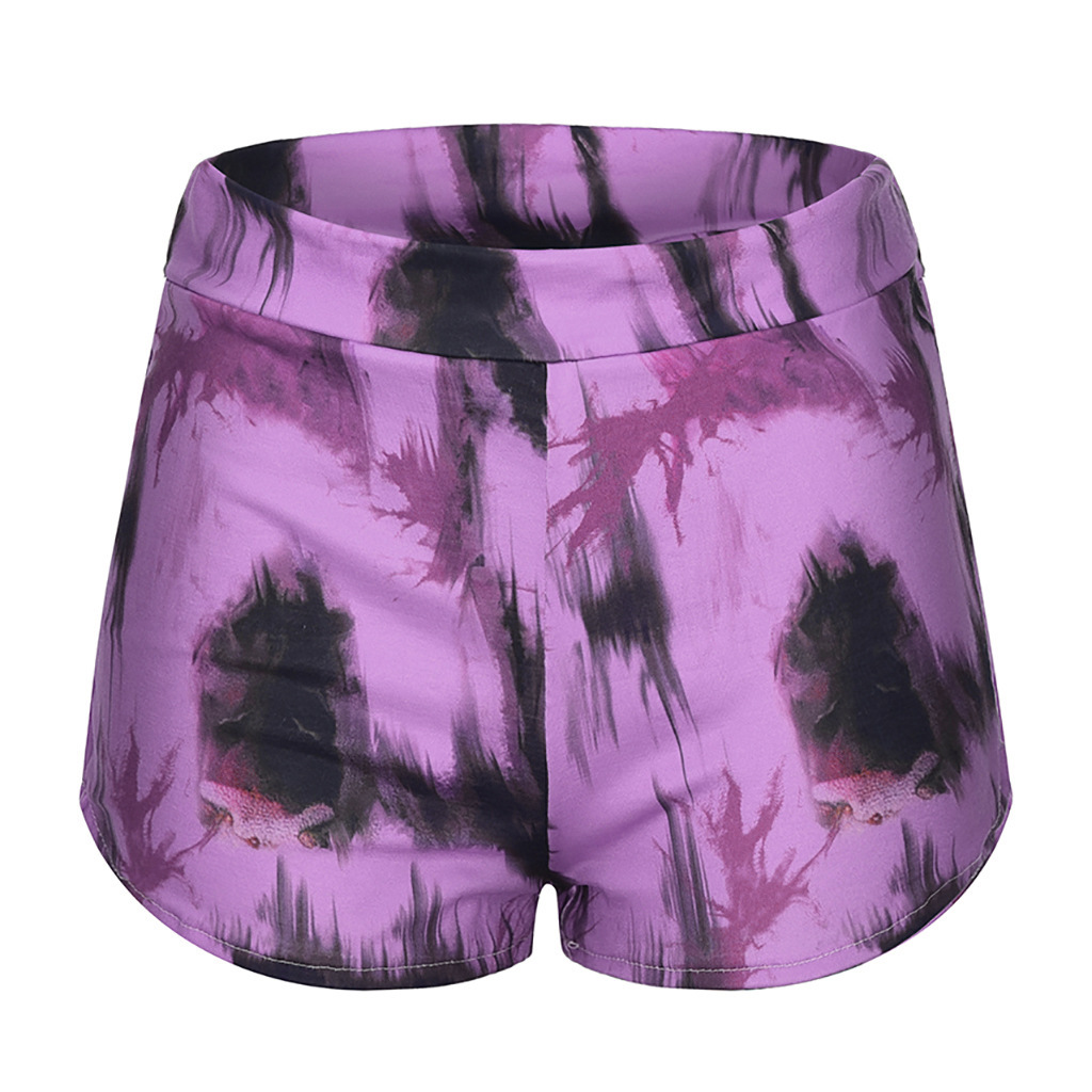 Women's Printed Pleated Leggings Yoga Pants – Bild 6