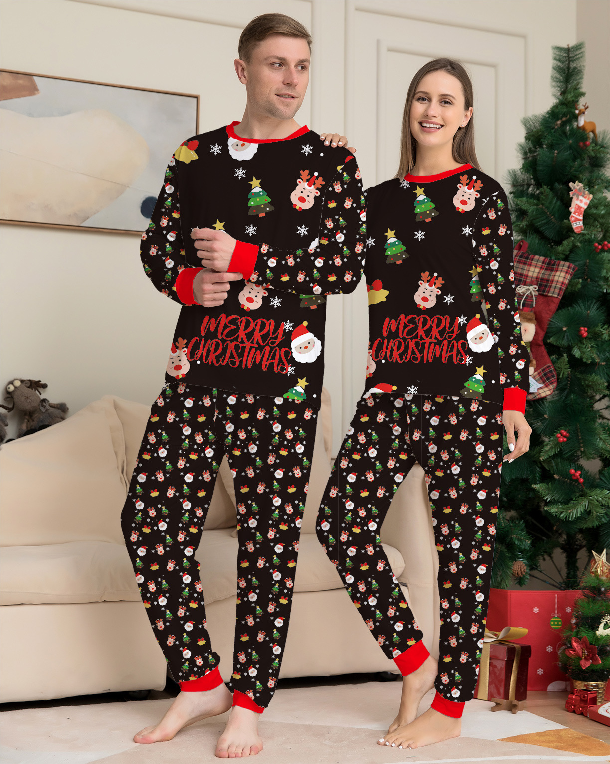 Family Christmas Matching Pajamas Set Christmas Pajamas For Family Christmas PJS Xmas Sleepwear – Bild 3