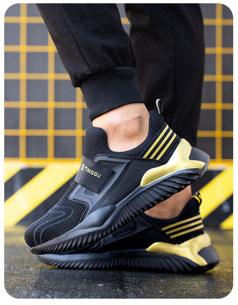 Men's Anti-Smashing And Anti-Piercing Steel Toe Wear-Resistant Work Shoes – Bild 5