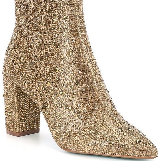 Rhinestone Pointed Toe Fashion Ankle Boots – Bild 4
