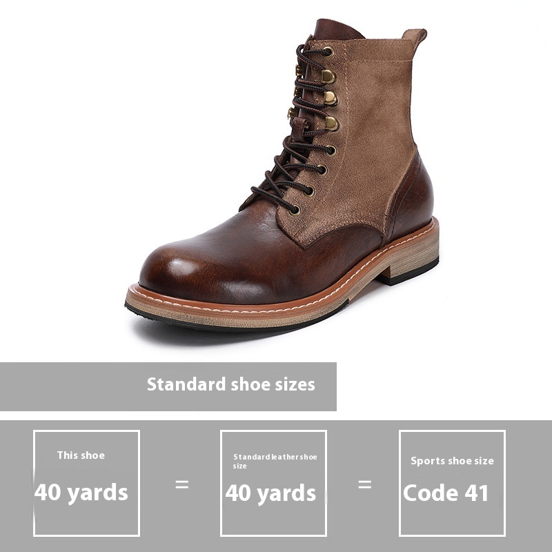 Spring And Autumn Retro Antique Thickened Martin Boots - Image 10