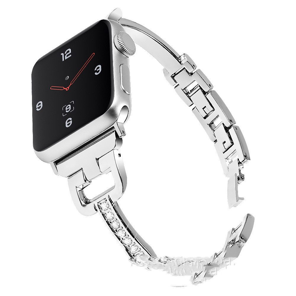 Compatible with Apple, Compatible with Apple , IWatch Smart Watch 12345 D-shaped Metal Diamond Strap - Image 3
