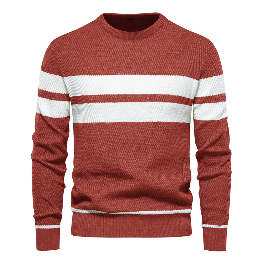 Fashion Casual Striped Men's Sweater - Image 7