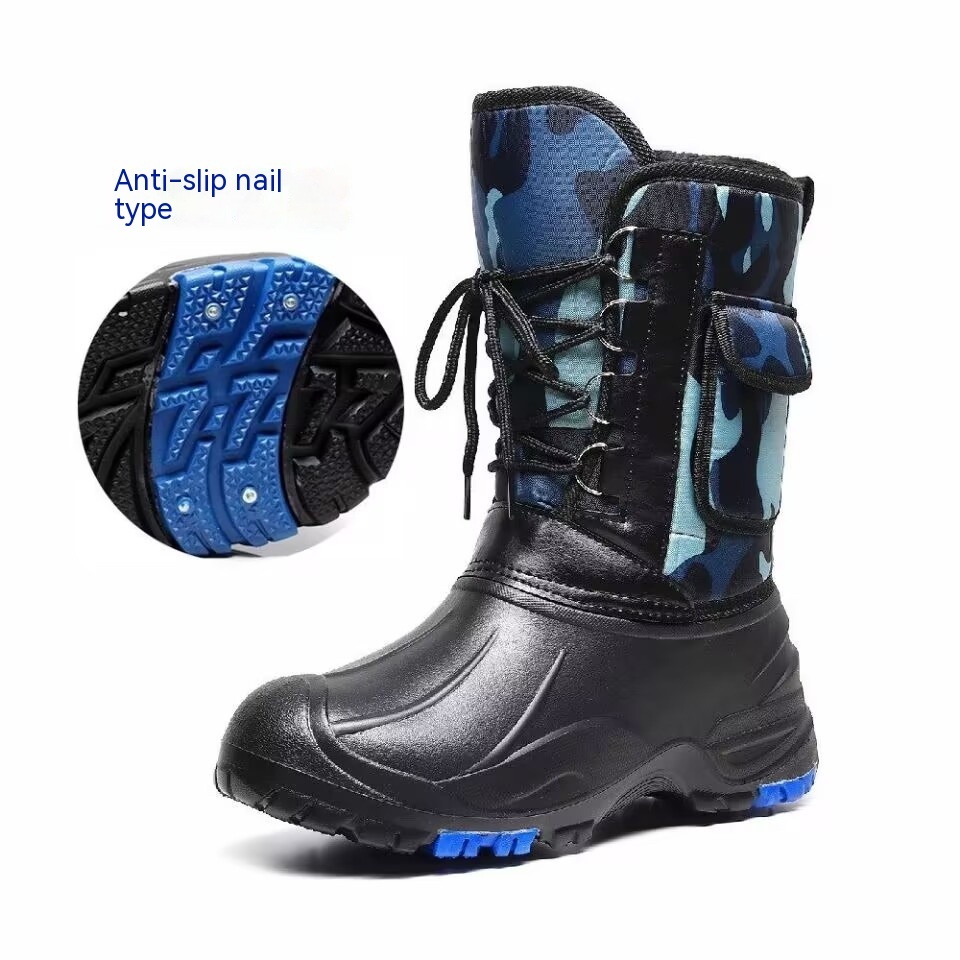 Fleece-lined Cotton-padded Warm Keeping Fishing Boots - Image 3