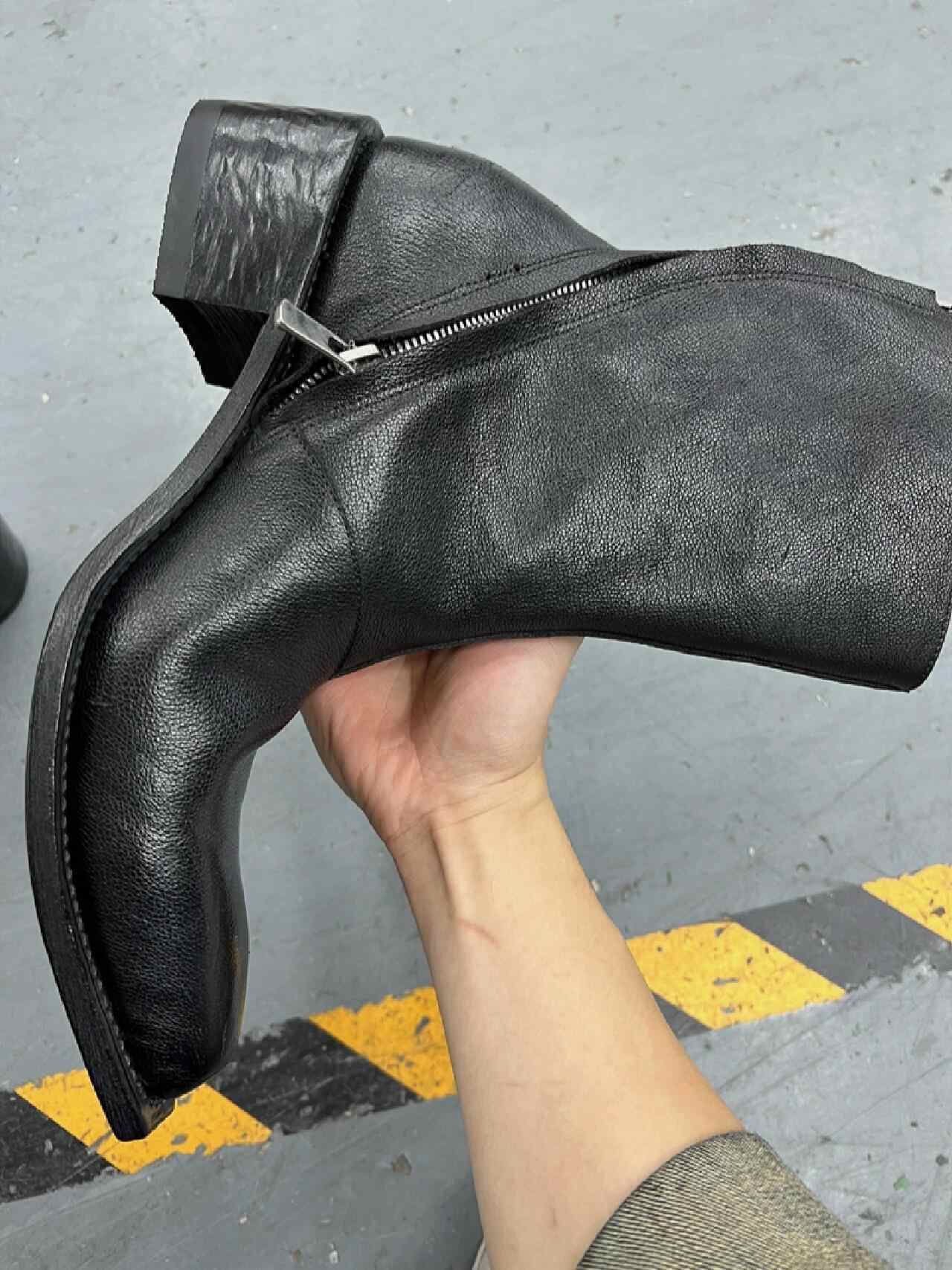 British Wizard Retro Spiral Oblique Zipper Martin Boots - Image 7