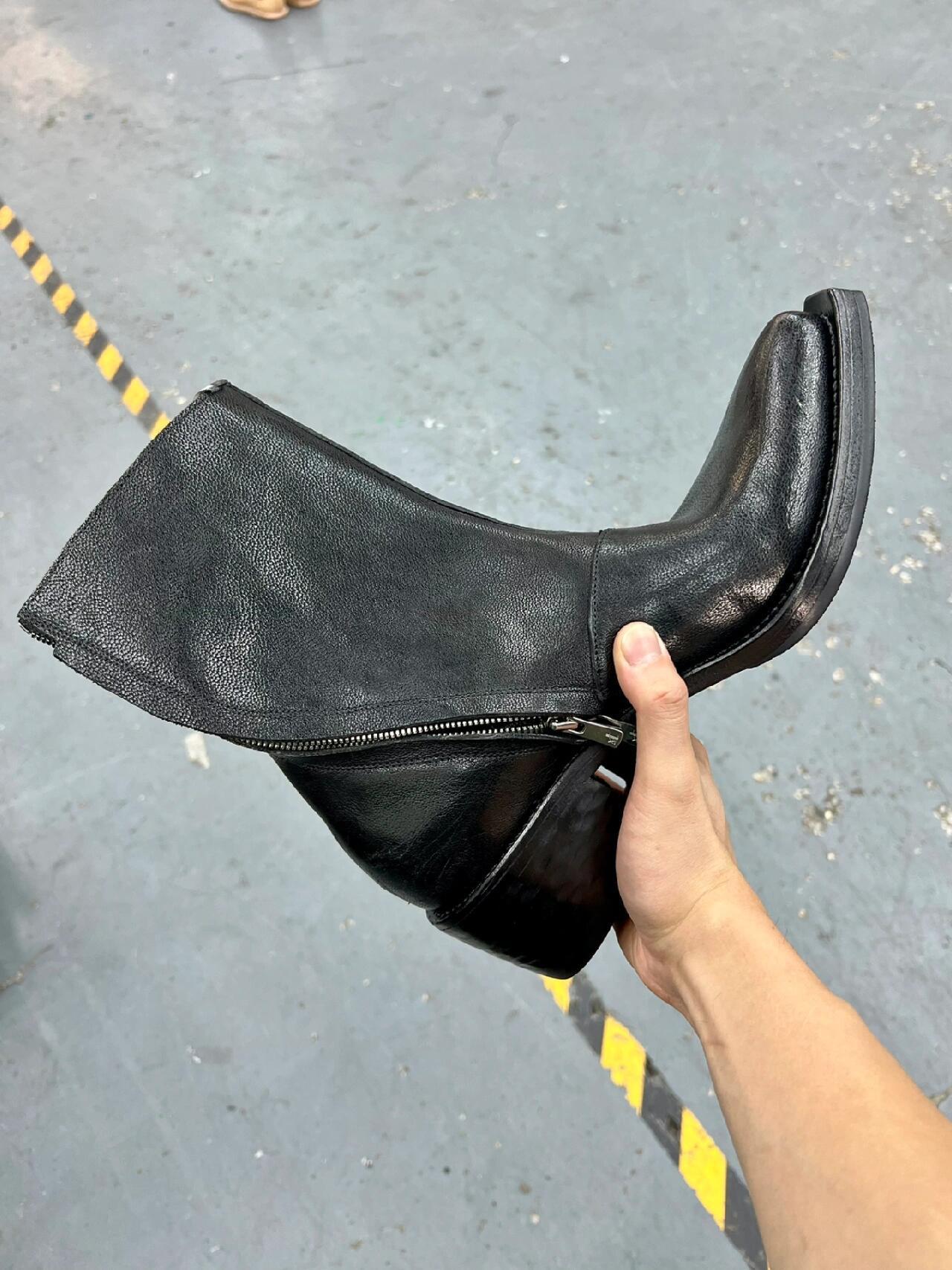 British Wizard Retro Spiral Oblique Zipper Martin Boots - Image 3