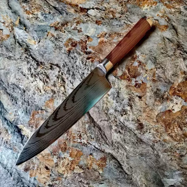 Damascus Pattern Chef's Knife Japanese Cuisine Knife — изображение 6