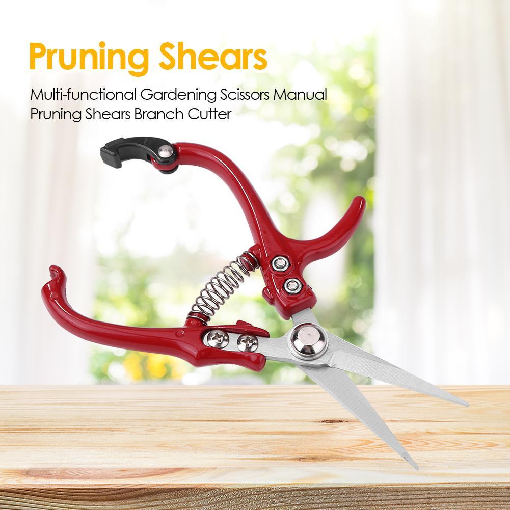 Multifunctional Garden Scissors Pruning Shears Manual With Safety Buckle Stainless Steel Spring Gardening Pruning Shear Branch Plant Cutter - Image 4