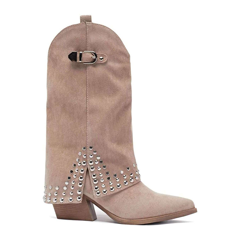 Spring And Autumn Pointed Knight Boots Women - Image 5