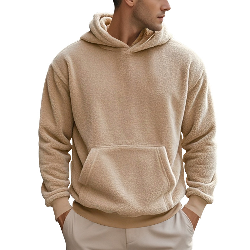 New Men's Double-sided Velvet Loose Sweater Men - Image 9