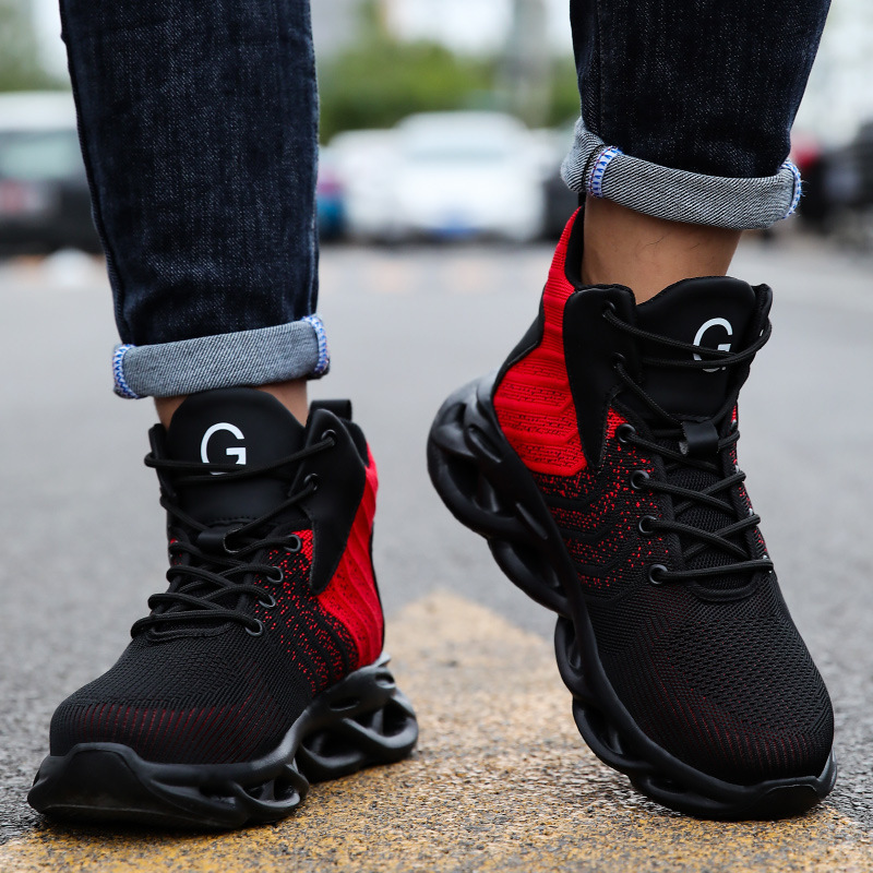Flying Woven High-top Safety Shoes Men's Breathable Lightweight Safety Shoes – Bild 5