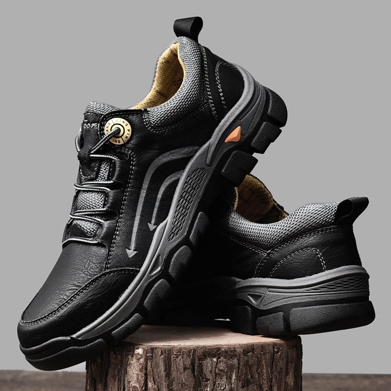 Lace-up Bull-toe Shoes Hiking Shoes Low-top Casual Work Shoes