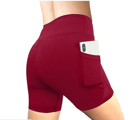 Hip Raise Yoga Women's High Waist Solid Color Tights Running Fitness Sports Pants