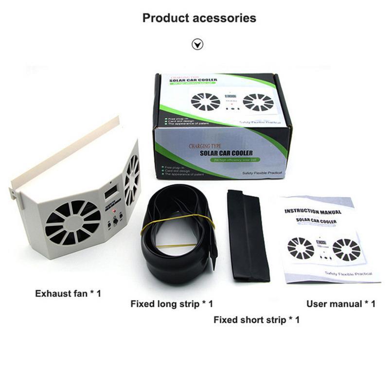 2W Car Solar Exhaust Fan Solar Car Exhaust Fan Car With Solar Cooling Artifact - Image 7