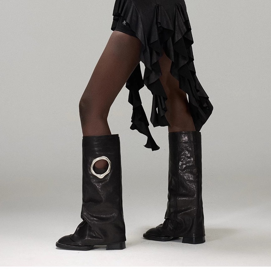 Women's All-matching Mid Heel Knee-high Boots - Image 2