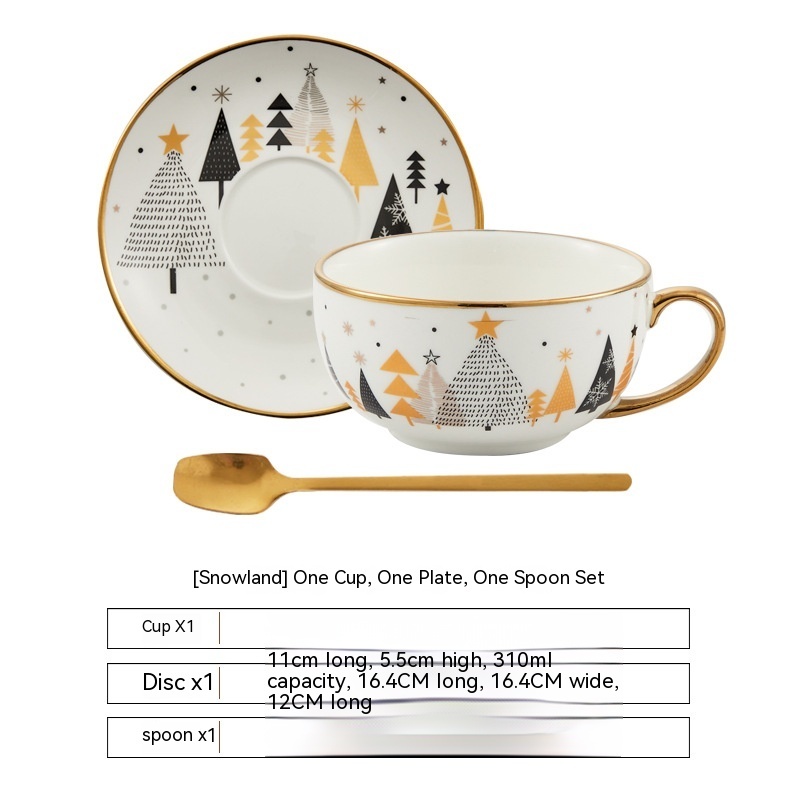 Ins Christmas Ceramic Cup Dish Kitchen Gadgets - Image 10