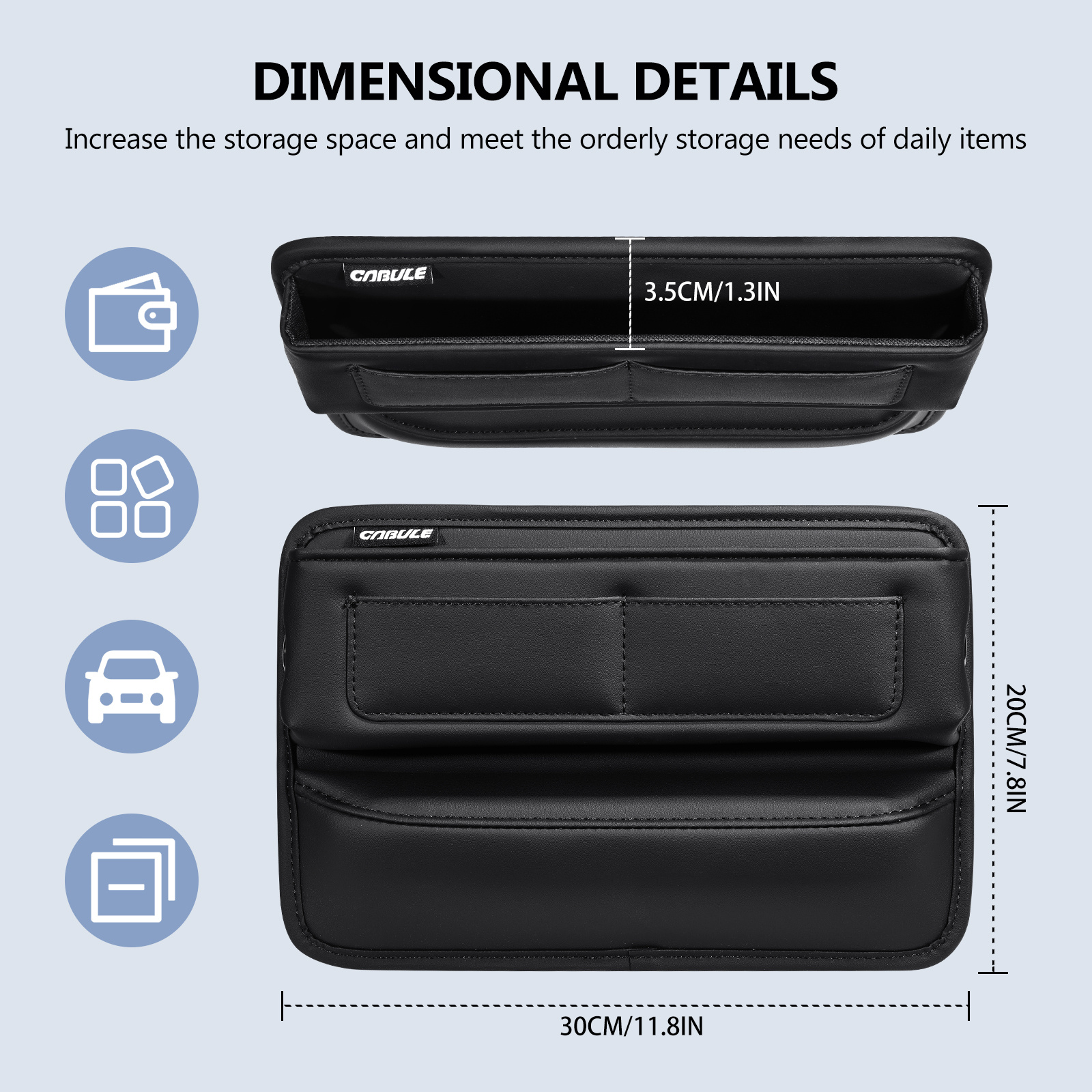 Creative Sewn Storage Bag For Central Control Storage Box - Image 2
