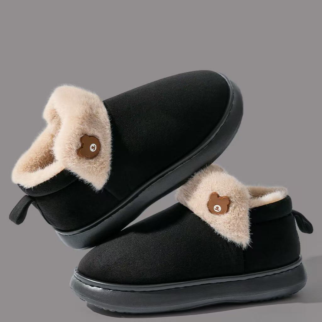 Thick Bottom And Warm Keeping Plus Velvet Bag With Confinement Woolen Slipper - Image 5