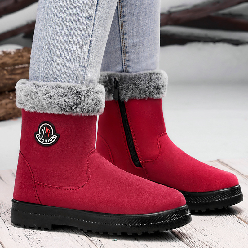 Cotton-padded Shoes With Velvet Women's Long Tube High-top Snow Boots - Image 2