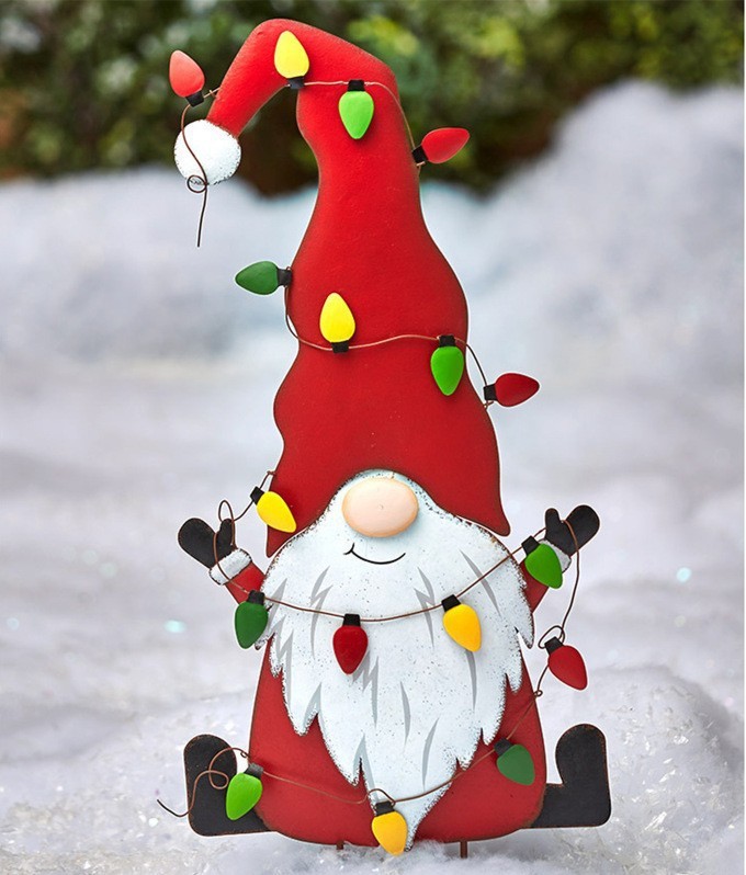 Christmas Standing Pile Old Man Metal Crafts Outdoor Lawn Garden Decorations — изображение 8