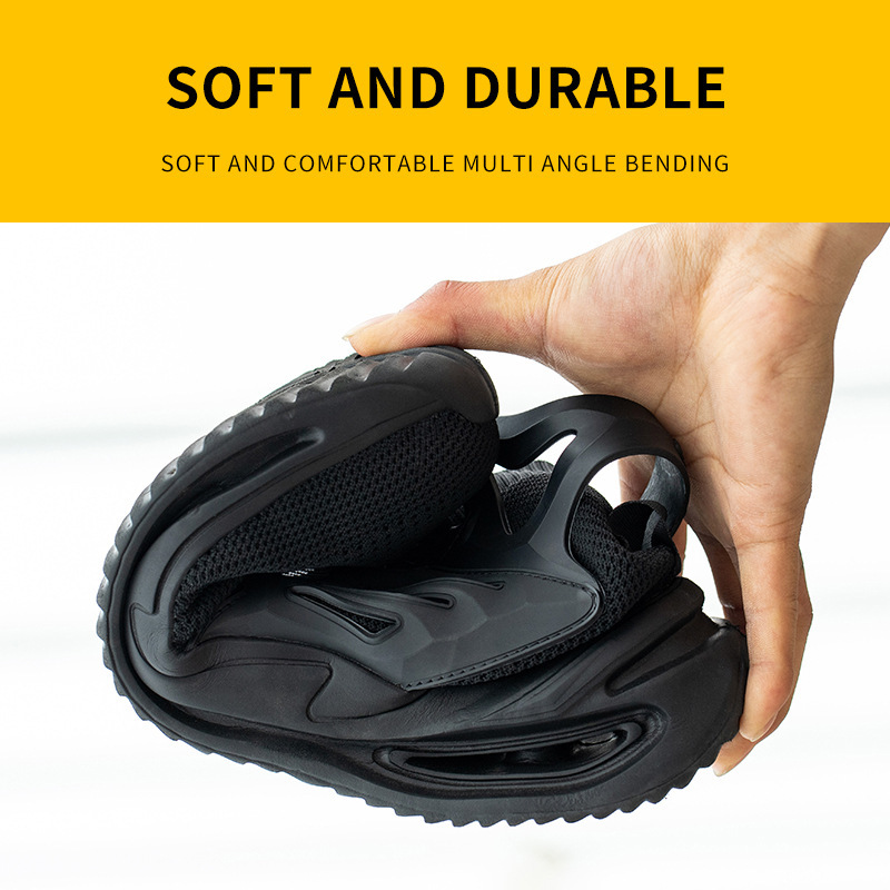 Men's Anti-smash And Anti-puncture Steel Toe High-top Safety Shoes - Image 4